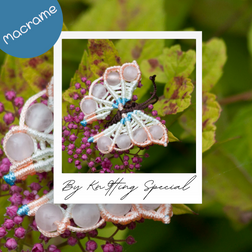 Micromacrame butterfly clips